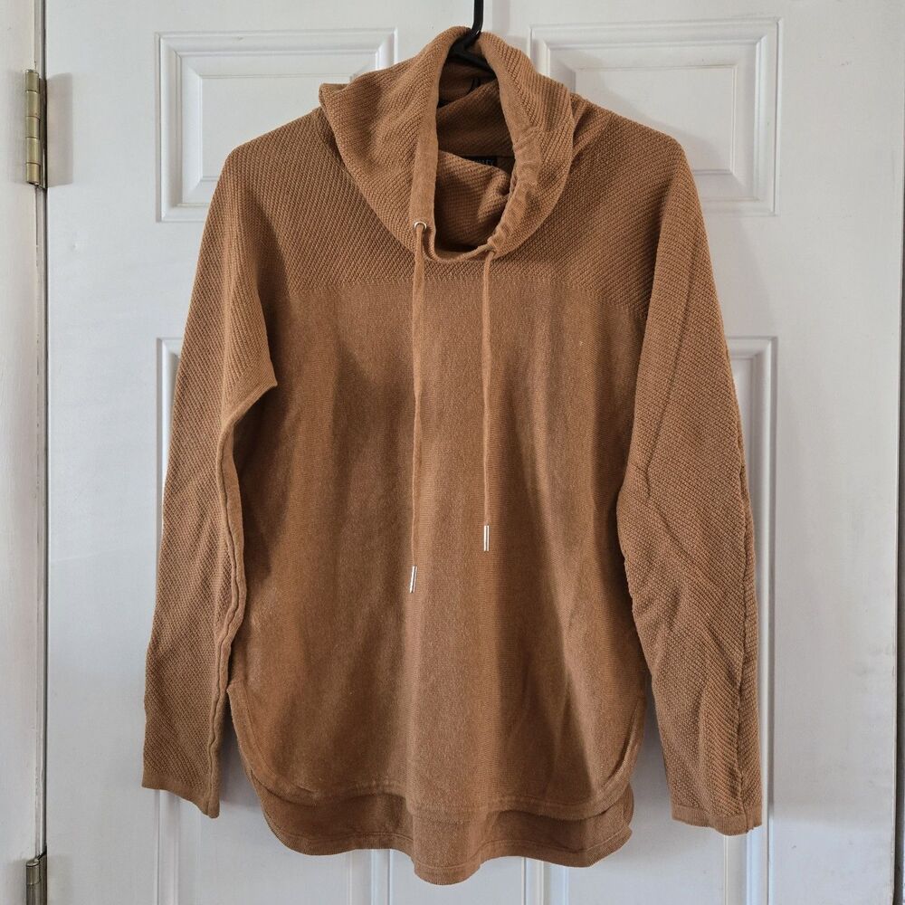 Cynthia Rowley Women’s Cowl Neck Rust Orange Pullover Knit Sweater Size Small